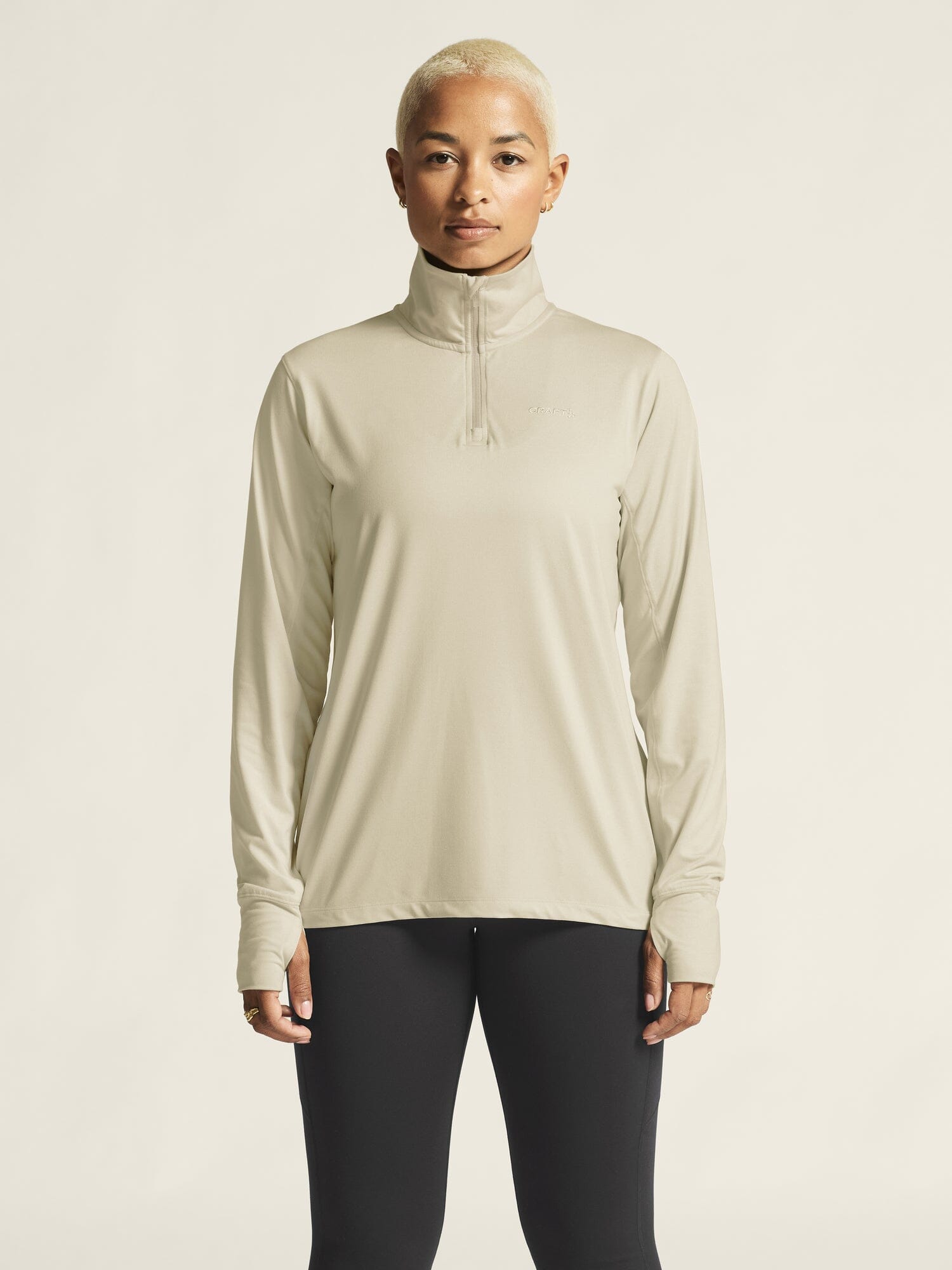 Women's Flow HZ LS - PLASTER-MELANGE Craft Sportswear NA