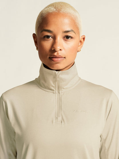 Women's Flow HZ LS - PLASTER-MELANGE Craft Sportswear NA