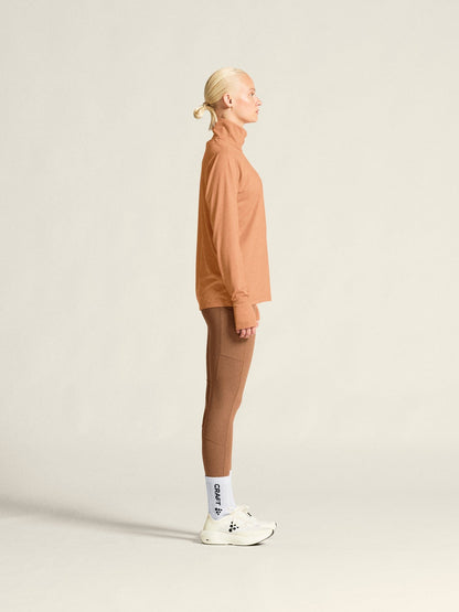 Women's Flow HZ LS - SYRUP/MELANGE Craft Sportswear NA