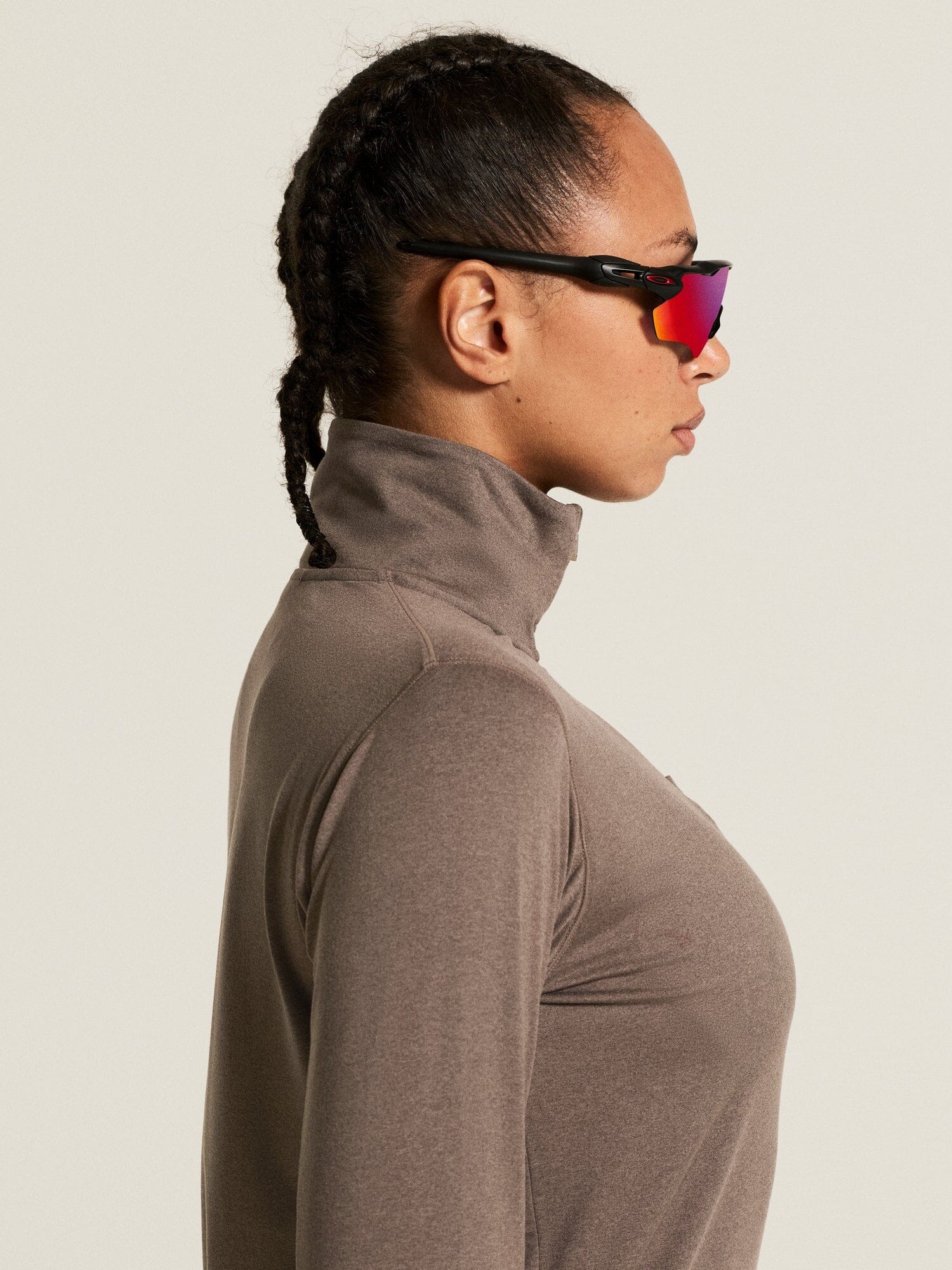 Women's Flow HZ LS - Plum Taupe Melange Women's Midlayers and Hoodies Craft Sportswear NA
