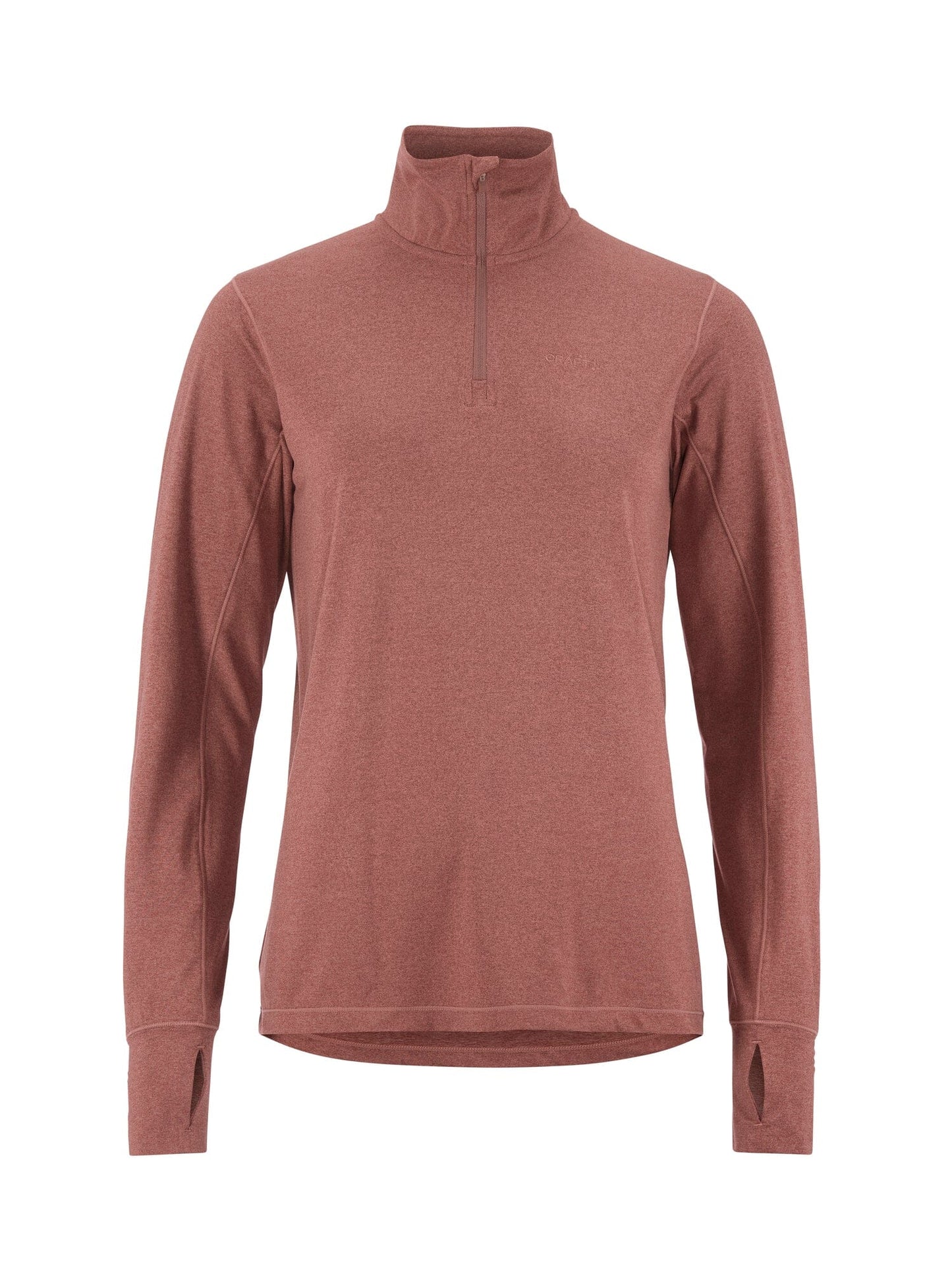Women's Flow HZ LS - ROSE BROWN/MELANGE Craft Sportswear NA