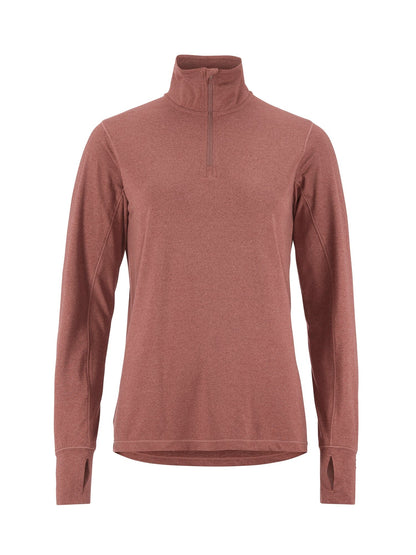 Women's Flow HZ LS - ROSE BROWN/MELANGE Craft Sportswear NA