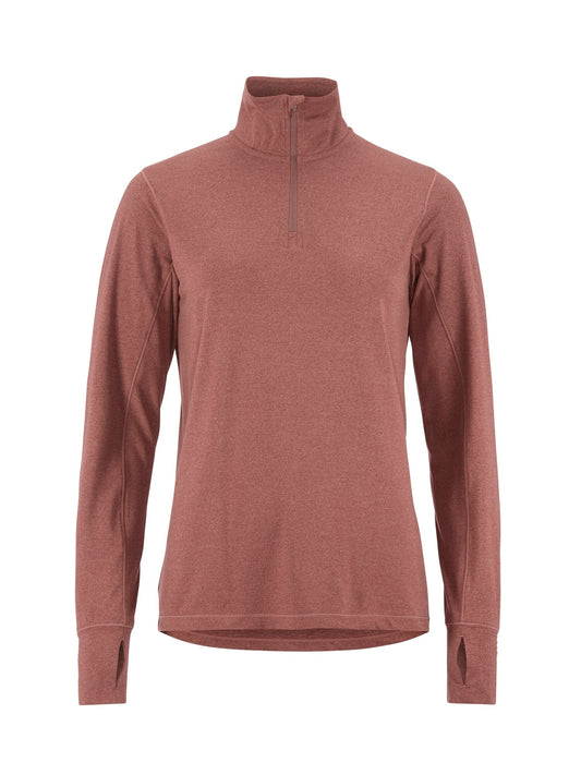 Women's Flow HZ LS - ROSE BROWN/MELANGE Craft Sportswear NA