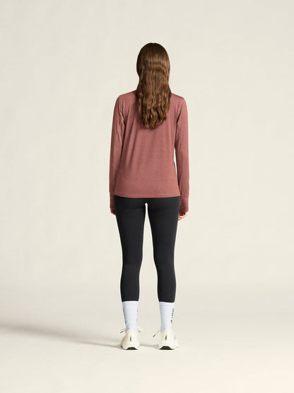 Women's Flow HZ LS - ROSE BROWN/MELANGE Craft Sportswear NA