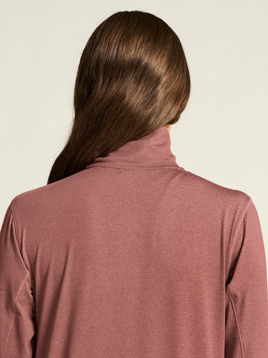 Women's Flow HZ LS - ROSE BROWN/MELANGE Craft Sportswear NA