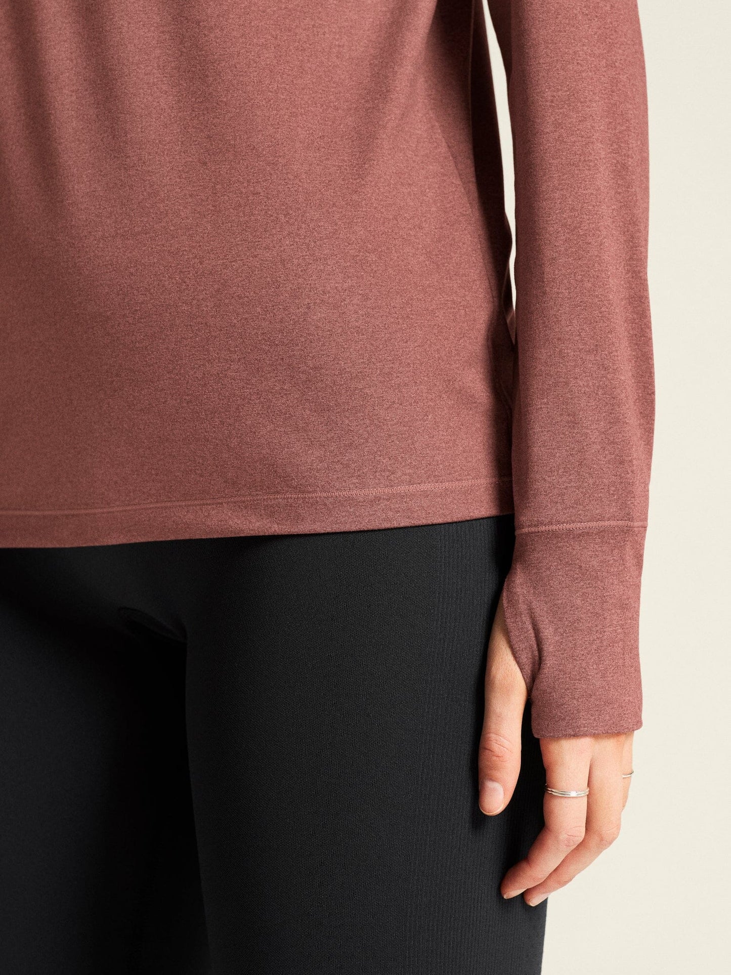 Women's Flow HZ LS - ROSE BROWN/MELANGE Craft Sportswear NA