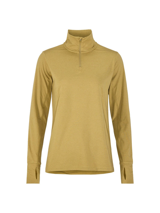 Women's Flow HZ LS - Khaki Melange Craft Sportswear NA