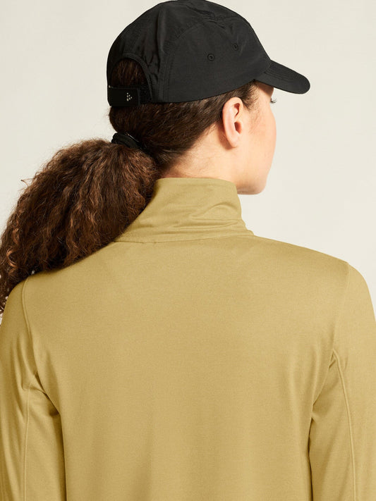 Women's Flow HZ LS - Khaki Melange Craft Sportswear NA