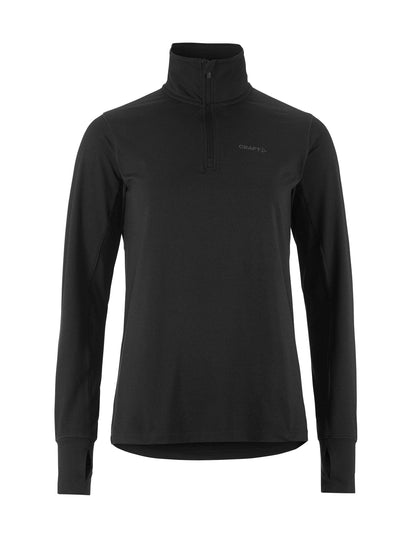 Women's Flow HZ LS - Black Melange Craft Sportswear NA