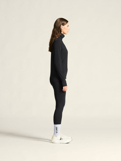 Women's Flow HZ LS - Black Melange Craft Sportswear NA