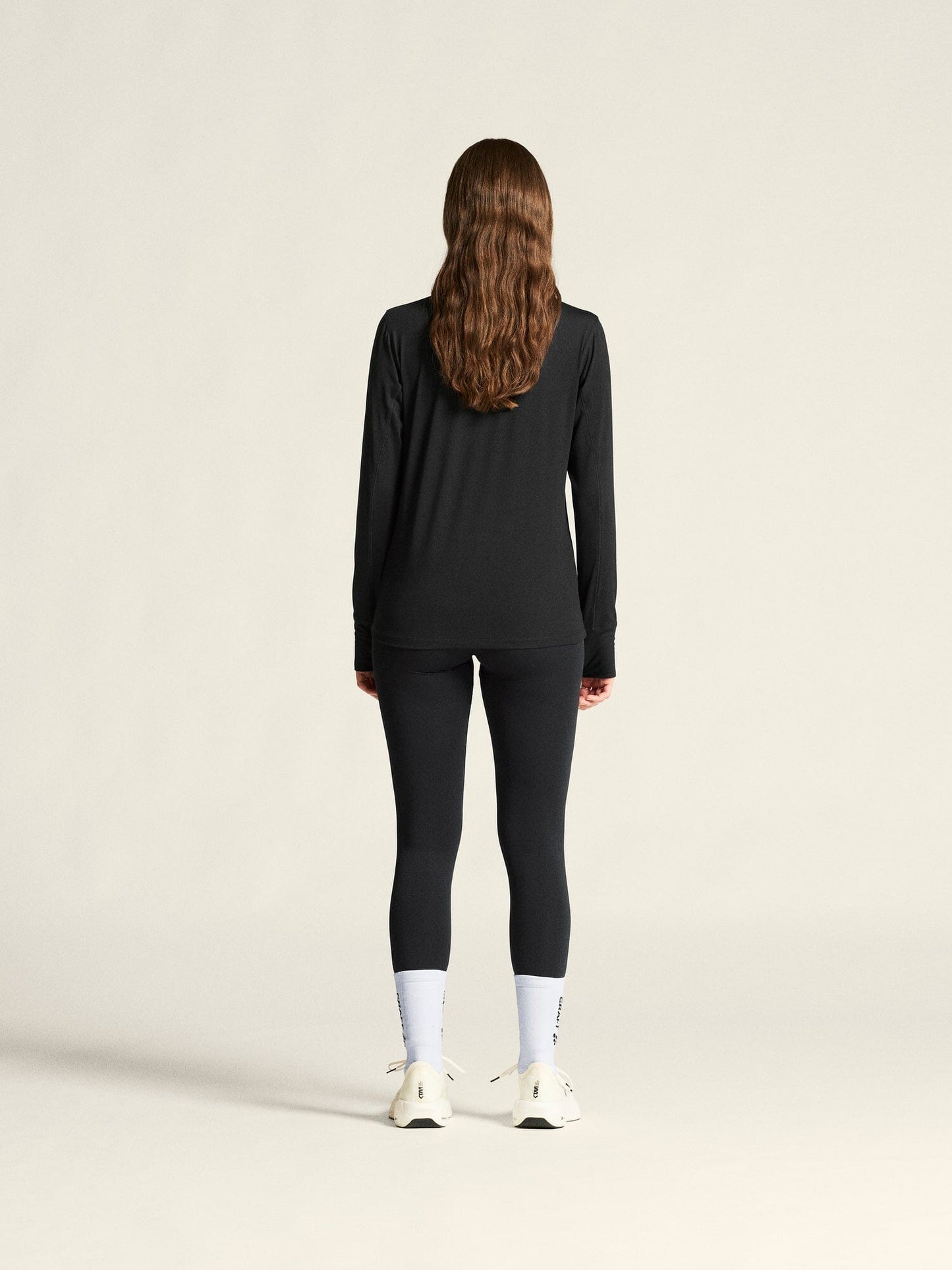 Women's Flow HZ LS - Black Melange Craft Sportswear NA