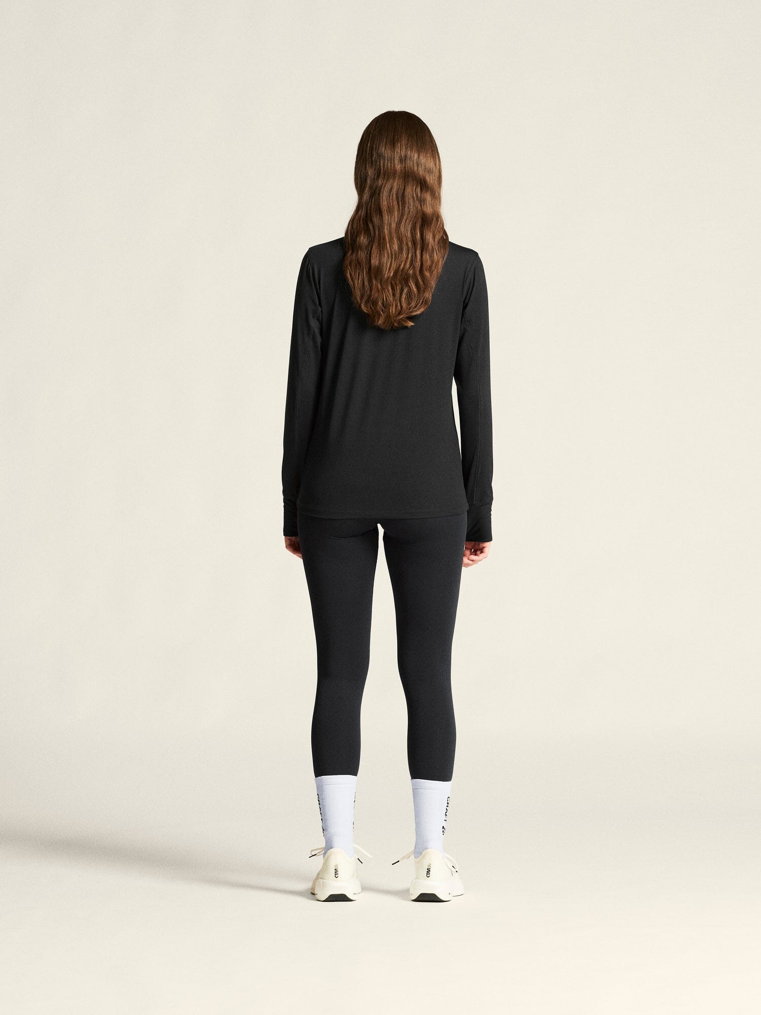 Women's Flow HZ LS - Black Melange Craft Sportswear NA