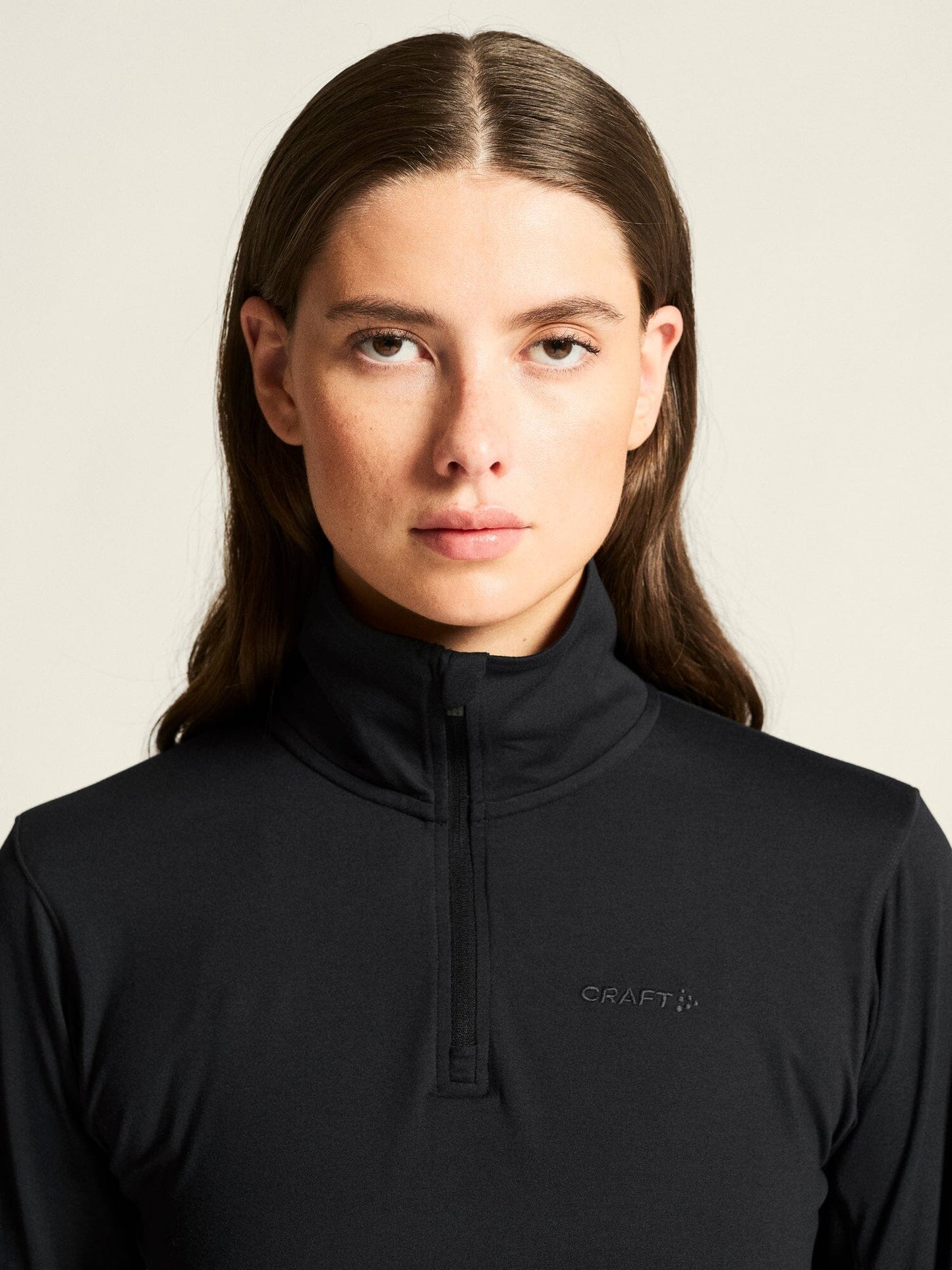 Women's Flow HZ LS - Black Melange Craft Sportswear NA
