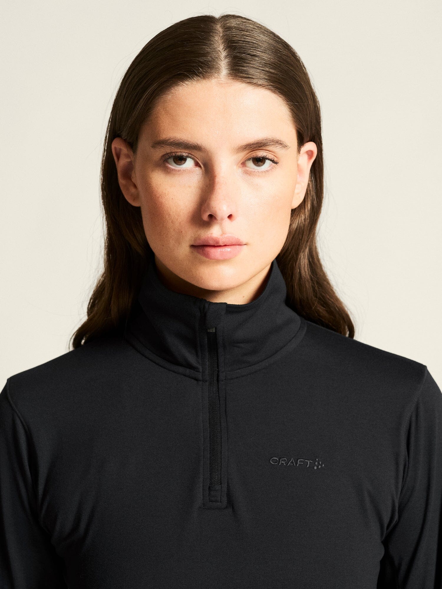 Women's Flow HZ LS - Black Melange Craft Sportswear NA