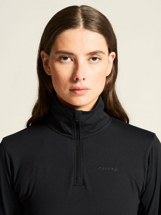 Women's Flow HZ LS - Black Melange Craft Sportswear NA