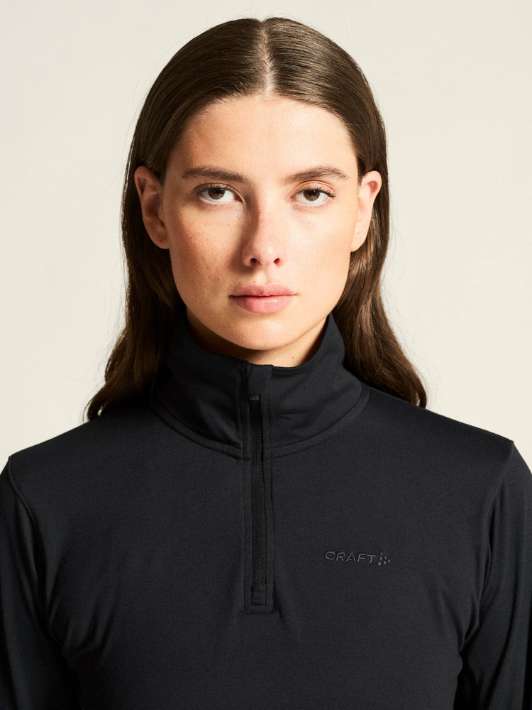 Women's Flow HZ LS - Black Melange Craft Sportswear NA
