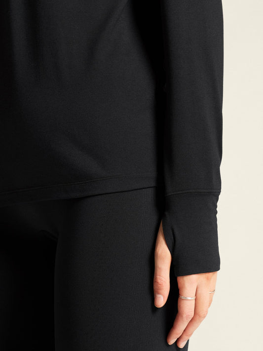 Women's Flow HZ LS - Black Melange Craft Sportswear NA