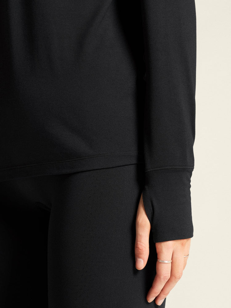 Women's Flow HZ LS - Black Melange Craft Sportswear NA