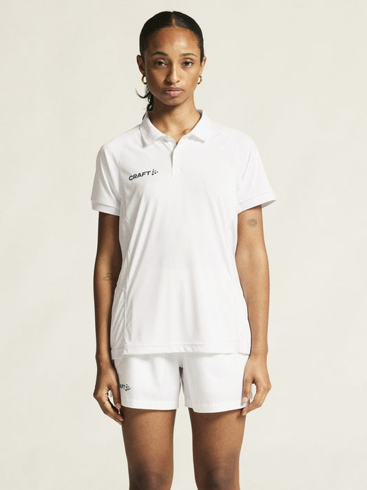 Women's Ability Polo - White Women's Tops, T's, and Tanks Craft Sportswear NA