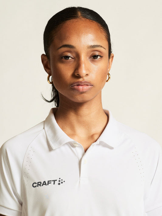 Women's Ability Polo - White Women's Tops, T's, and Tanks Craft Sportswear NA