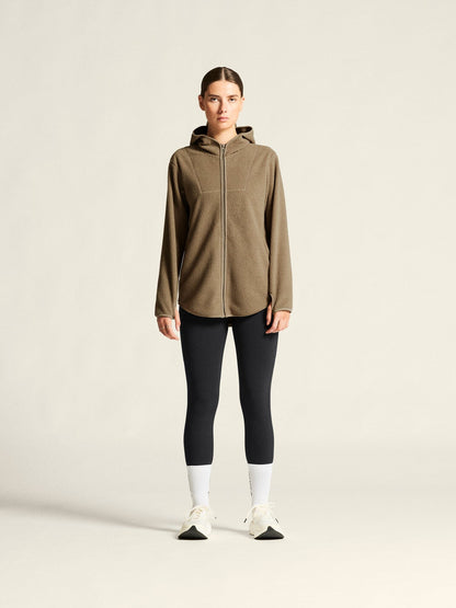 Women's Join Pile Fleece FZ Hood - TAUPE Craft Sportswear NA