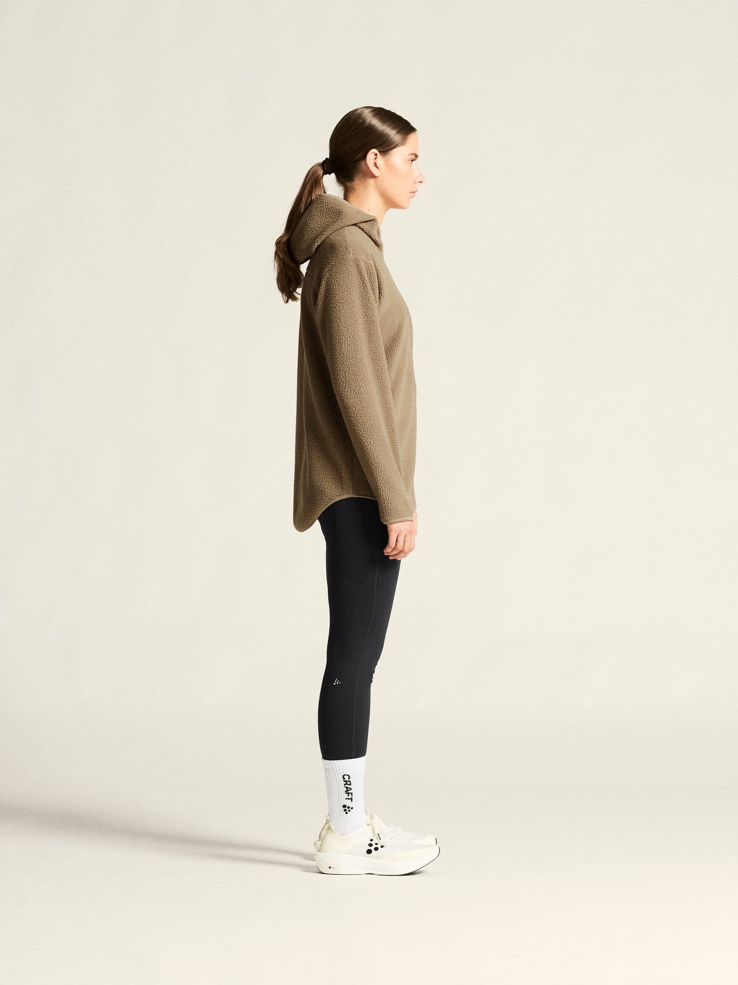 Women's Join Pile Fleece FZ Hood - TAUPE Craft Sportswear NA