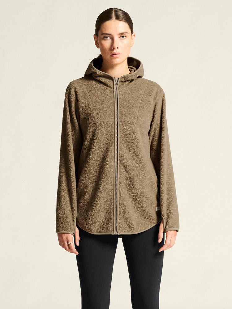 Women's Join Pile Fleece FZ Hood - TAUPE Craft Sportswear NA