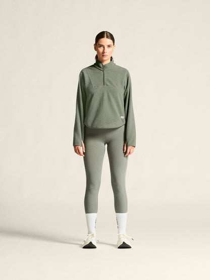 Women's Join Pile Fleece Half-Zip - Leaf Women's Midlayers and Hoodies Craft Sportswear NA