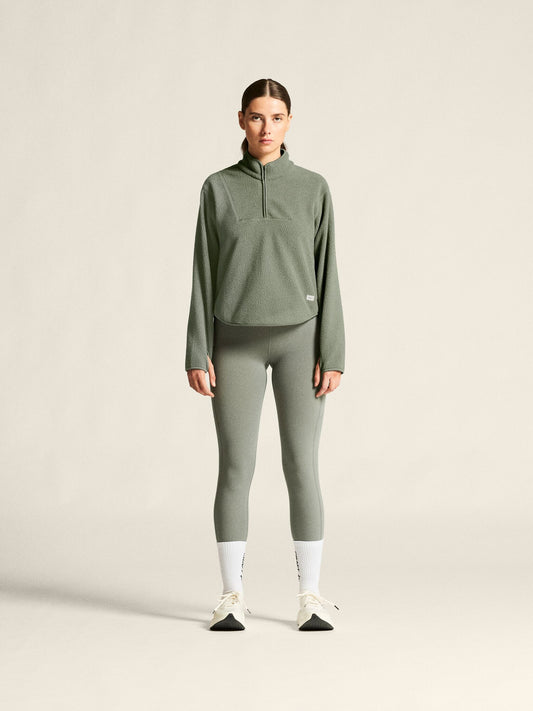 Women's Join Pile Fleece Half-Zip - Leaf Women's Midlayers and Hoodies Craft Sportswear NA