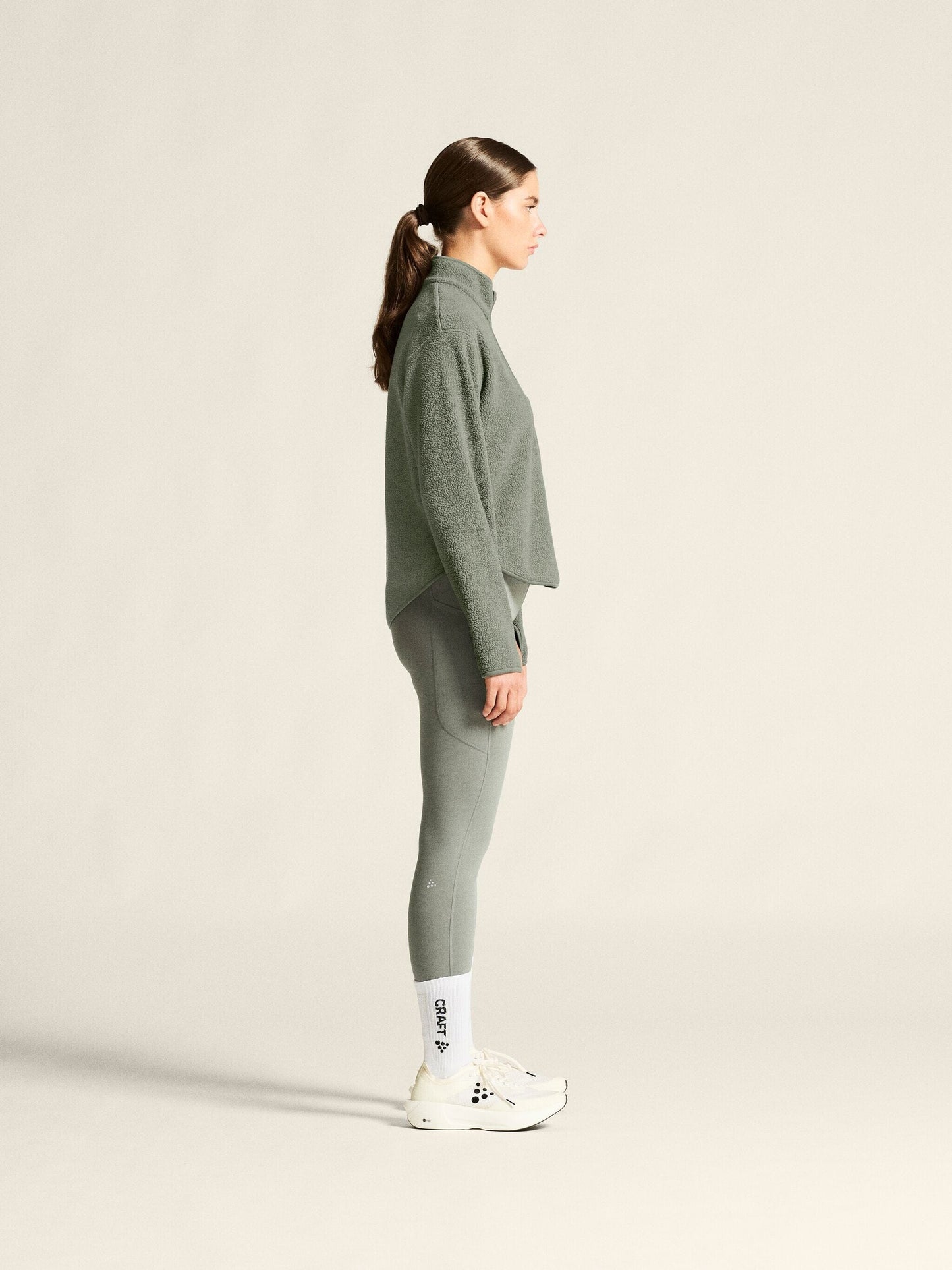 Women's Join Pile Fleece Half-Zip - Leaf Women's Midlayers and Hoodies Craft Sportswear NA