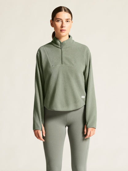 Women's Join Pile Fleece Half-Zip - Leaf Women's Midlayers and Hoodies Craft Sportswear NA