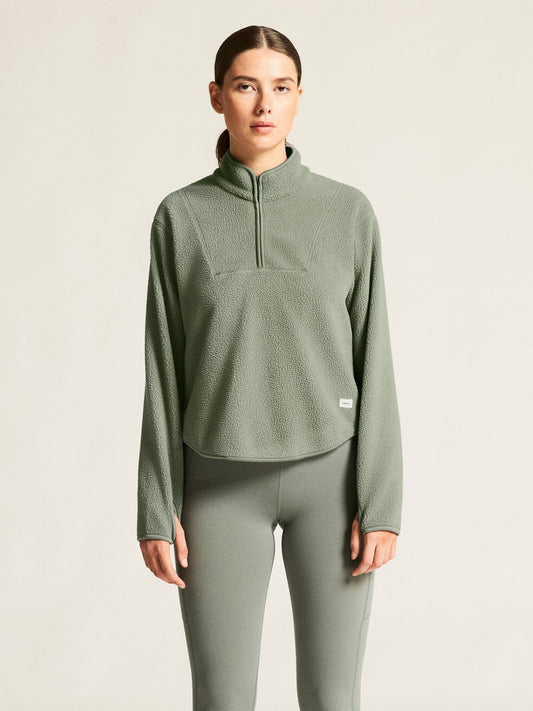 Women's Join Pile Fleece Half-Zip - Leaf Women's Midlayers and Hoodies Craft Sportswear NA