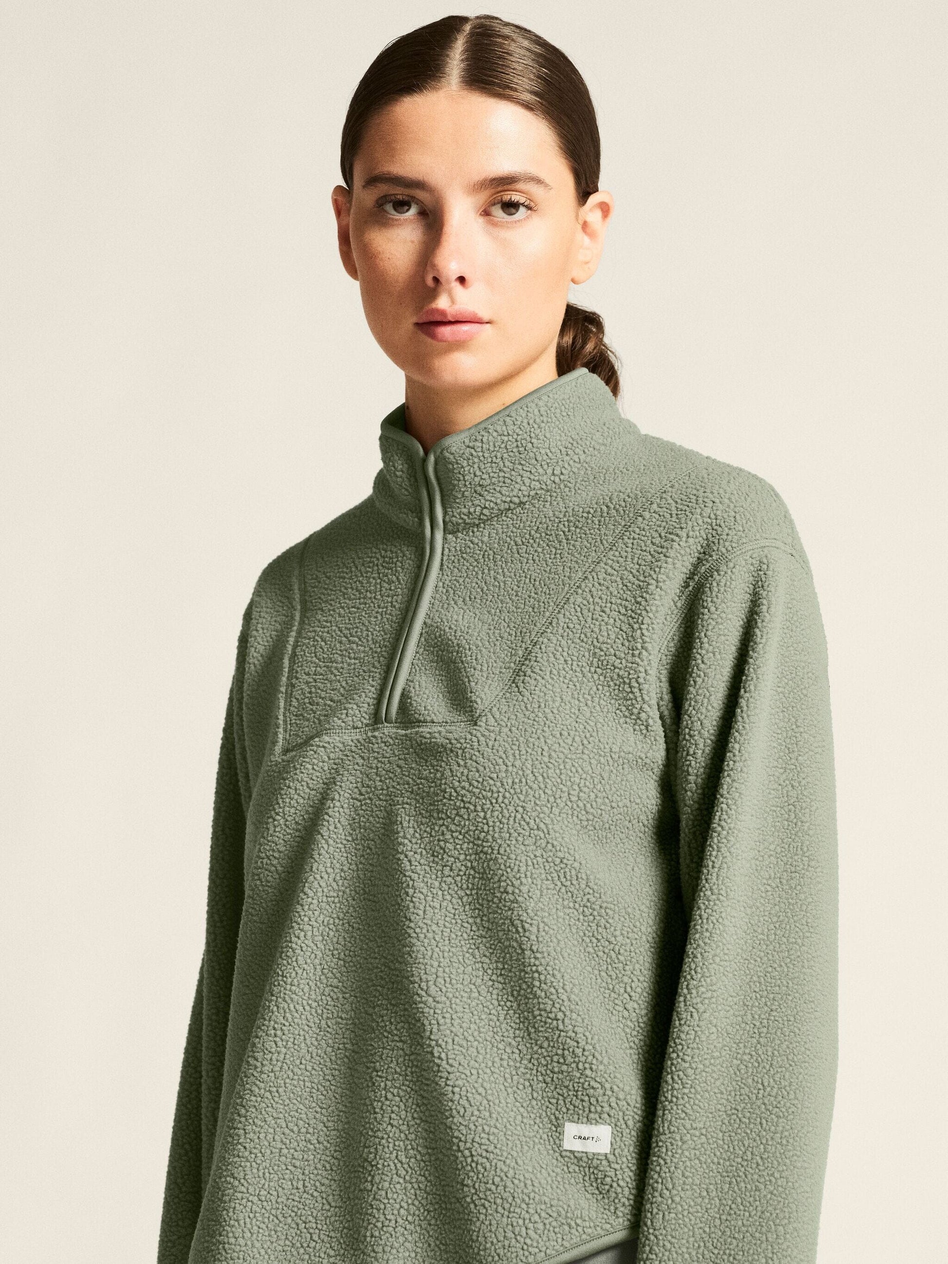 Women's Join Pile Fleece Half-Zip - Leaf Women's Midlayers and Hoodies Craft Sportswear NA