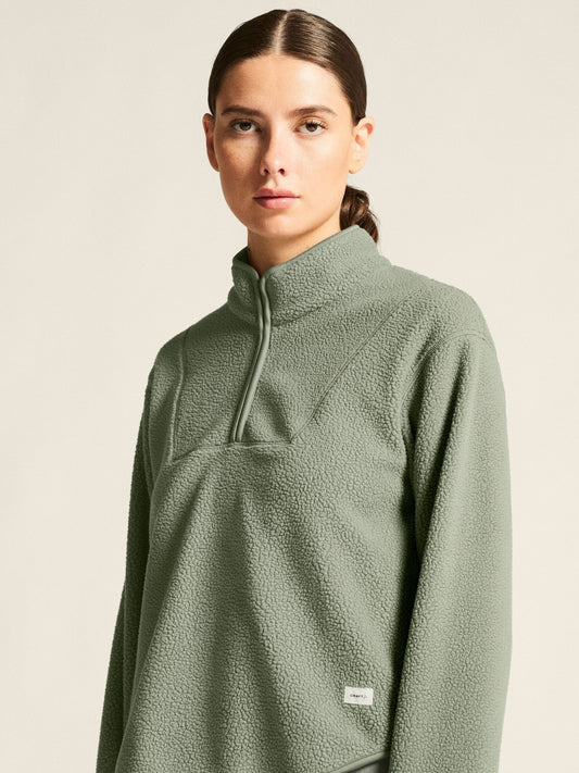 Women's Join Pile Fleece Half-Zip - Leaf Women's Midlayers and Hoodies Craft Sportswear NA