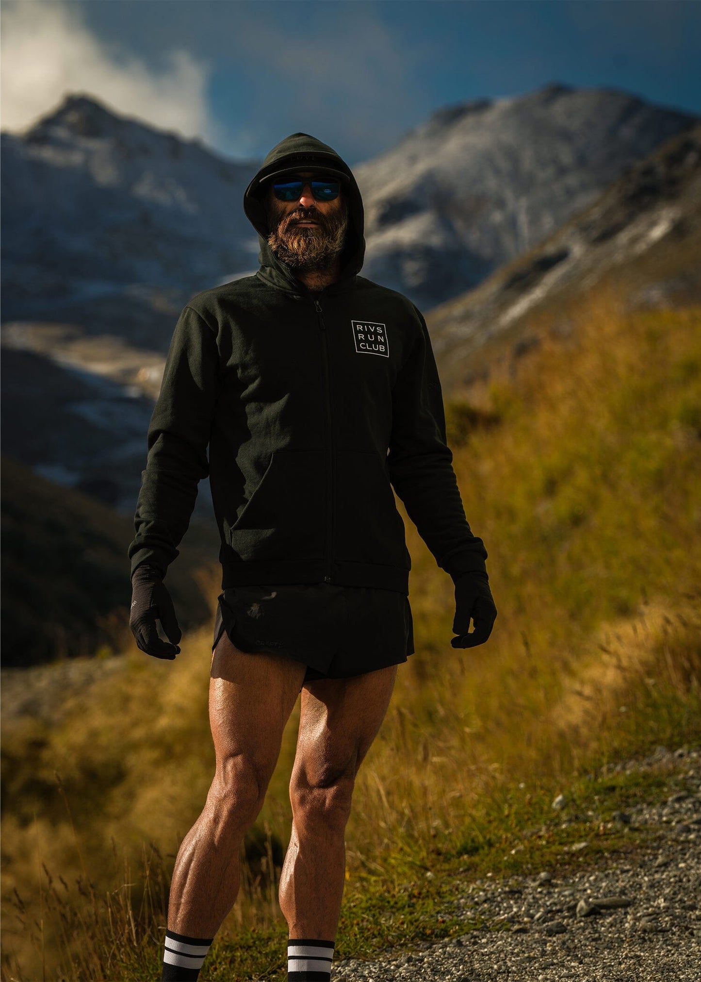 Men's Rivs Run Club Community 2.0 FZ Hoodie - Black/Rivs1 Craft Sportswear NA