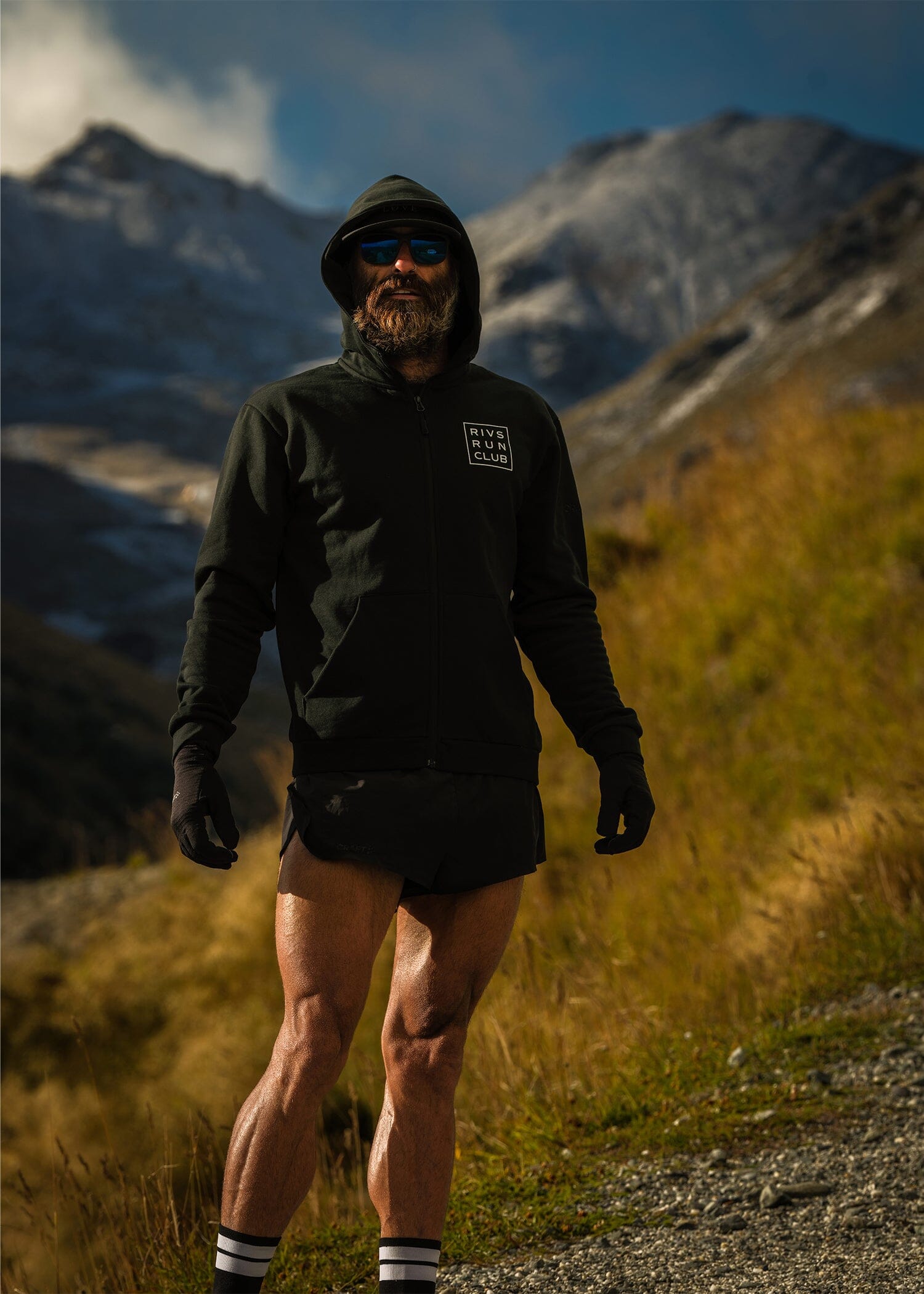 Men's Rivs Run Club Community 2.0 FZ Hoodie - Black/Rivs1 Craft Sportswear NA