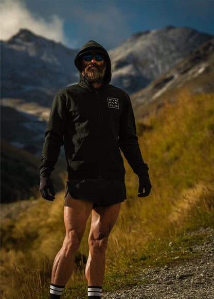 Men's Rivs Run Club Community 2.0 FZ Hoodie - Black/Rivs1 Craft Sportswear NA