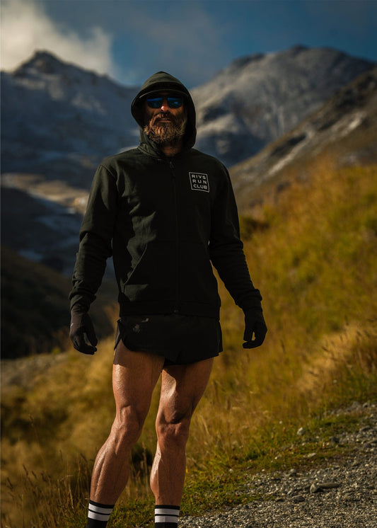 Men's Rivs Run Club Community 2.0 FZ Hoodie - Black/Rivs1 Craft Sportswear NA