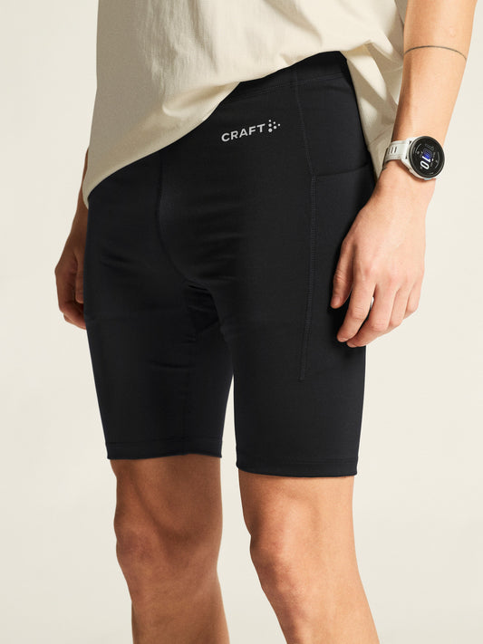 Men's ESSence Short Tights 3 - BLACK Men's Pants and Tights Craft Sportswear NA