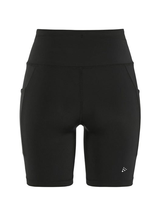 Women's Essence Short Tights 3 - Black Women's Shorts, Skirts, and Dresses Craft Sportswear NA