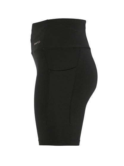 Women's Essence Short Tights 3 - Black Women's Shorts, Skirts, and Dresses Craft Sportswear NA