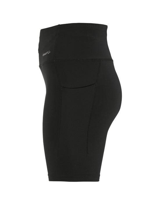 Women's Essence Short Tights 3 - Black Women's Shorts, Skirts, and Dresses Craft Sportswear NA