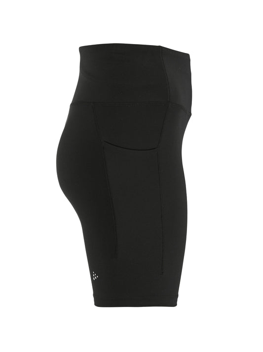 Women's Essence Short Tights 3 - Black Women's Shorts, Skirts, and Dresses Craft Sportswear NA