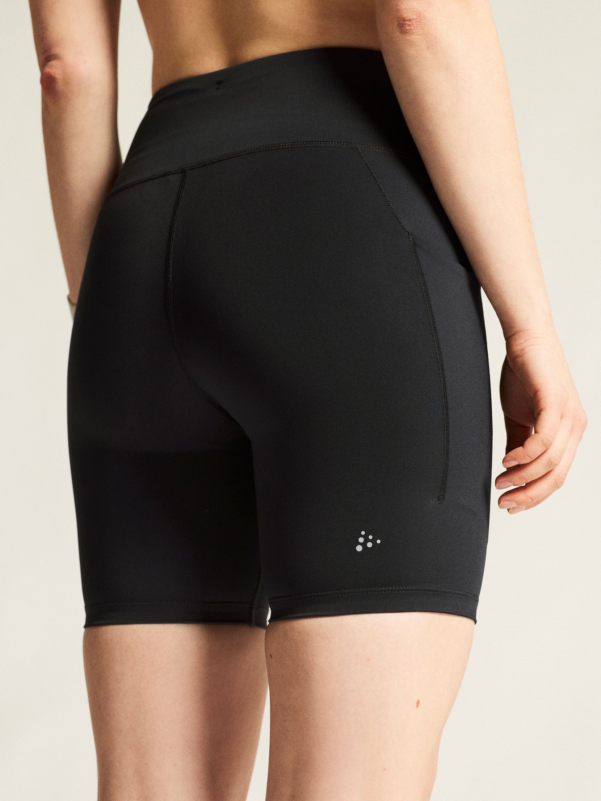 Women's Essence Short Tights 3 - Black Women's Shorts, Skirts, and Dresses Craft Sportswear NA
