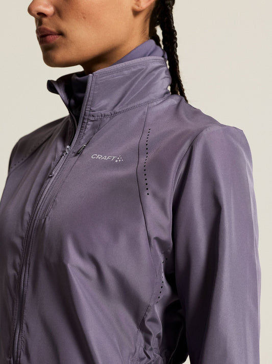 Women's Essence Wind Running Jacket 2 - Cadet Women's Jackets and Vests Craft Sportswear NA
