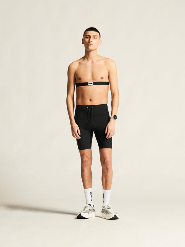 Men's Hypervent Short Running Tights - Black