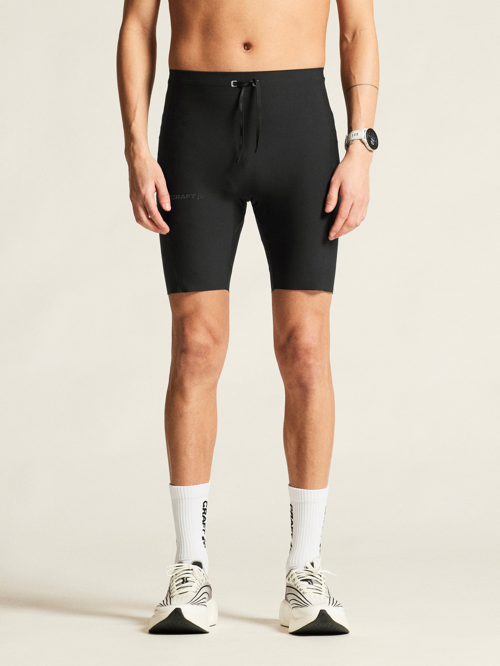 Men's Hypervent Running Short Tights - Black Men's Pants and Tights Craft Sportswear NA