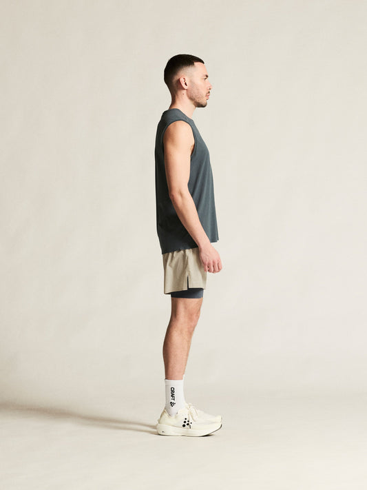 Men's Hypervent 2-In-1 Shorts - Plaster Men's Tops, T's, and Tanks Craft Sportswear NA