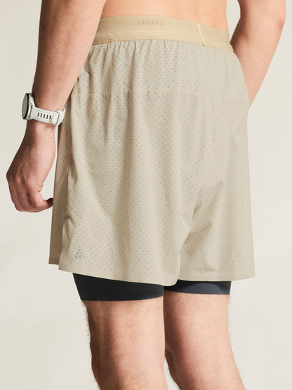 Men's Hypervent 2-In-1 Shorts - Plaster Men's Tops, T's, and Tanks Craft Sportswear NA