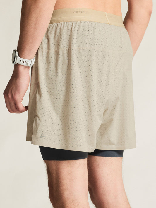 Men's Hypervent 2-In-1 Shorts - Plaster Men's Tops, T's, and Tanks Craft Sportswear NA